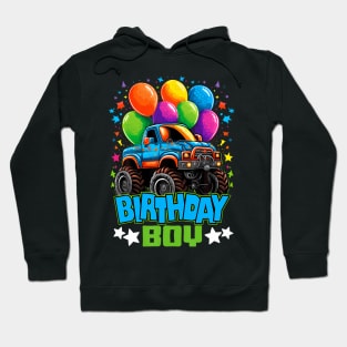 Birthday Monster Truck Boy Kids Hoodie